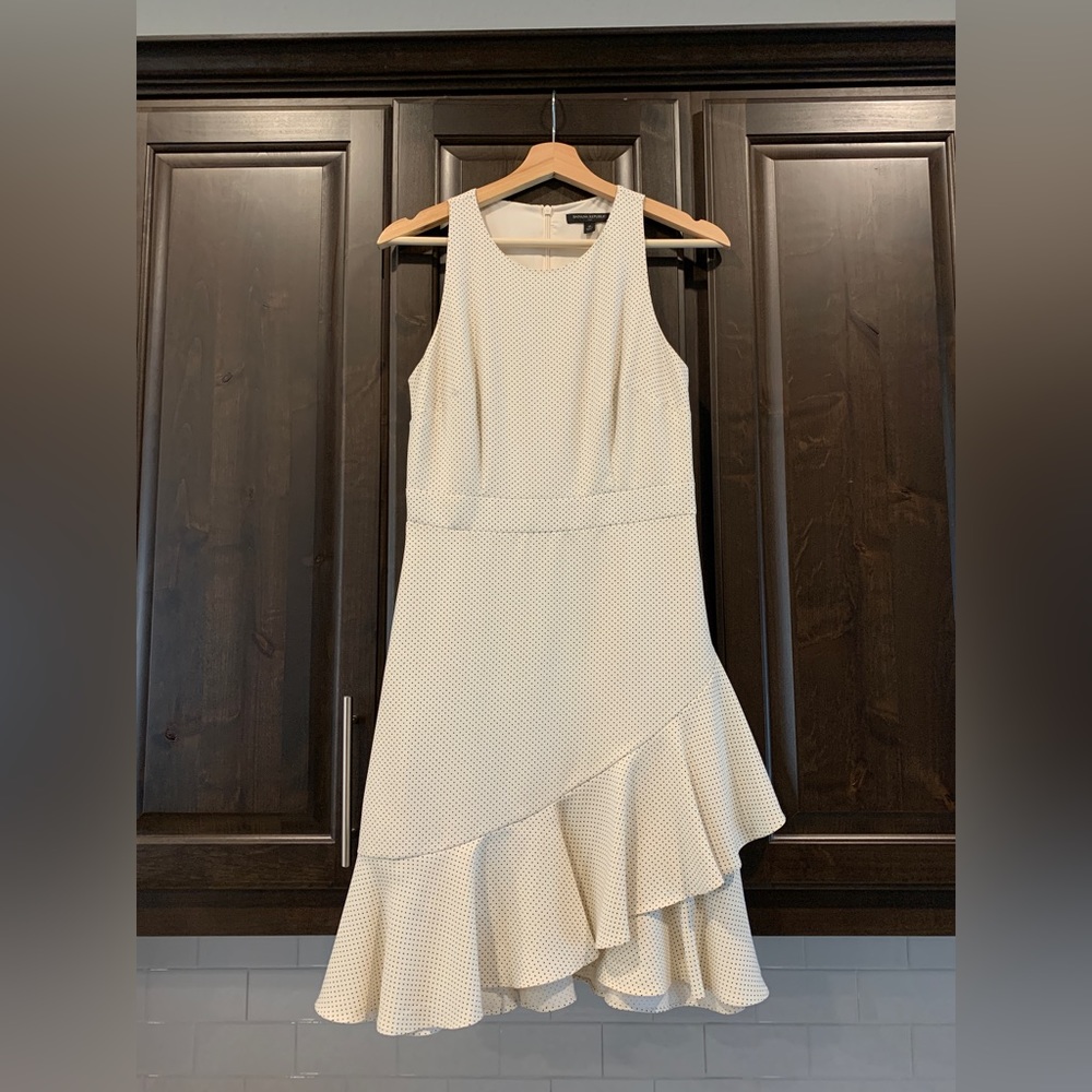 Banana Republic cream empire-waist dress with tiered ruffles | size 0